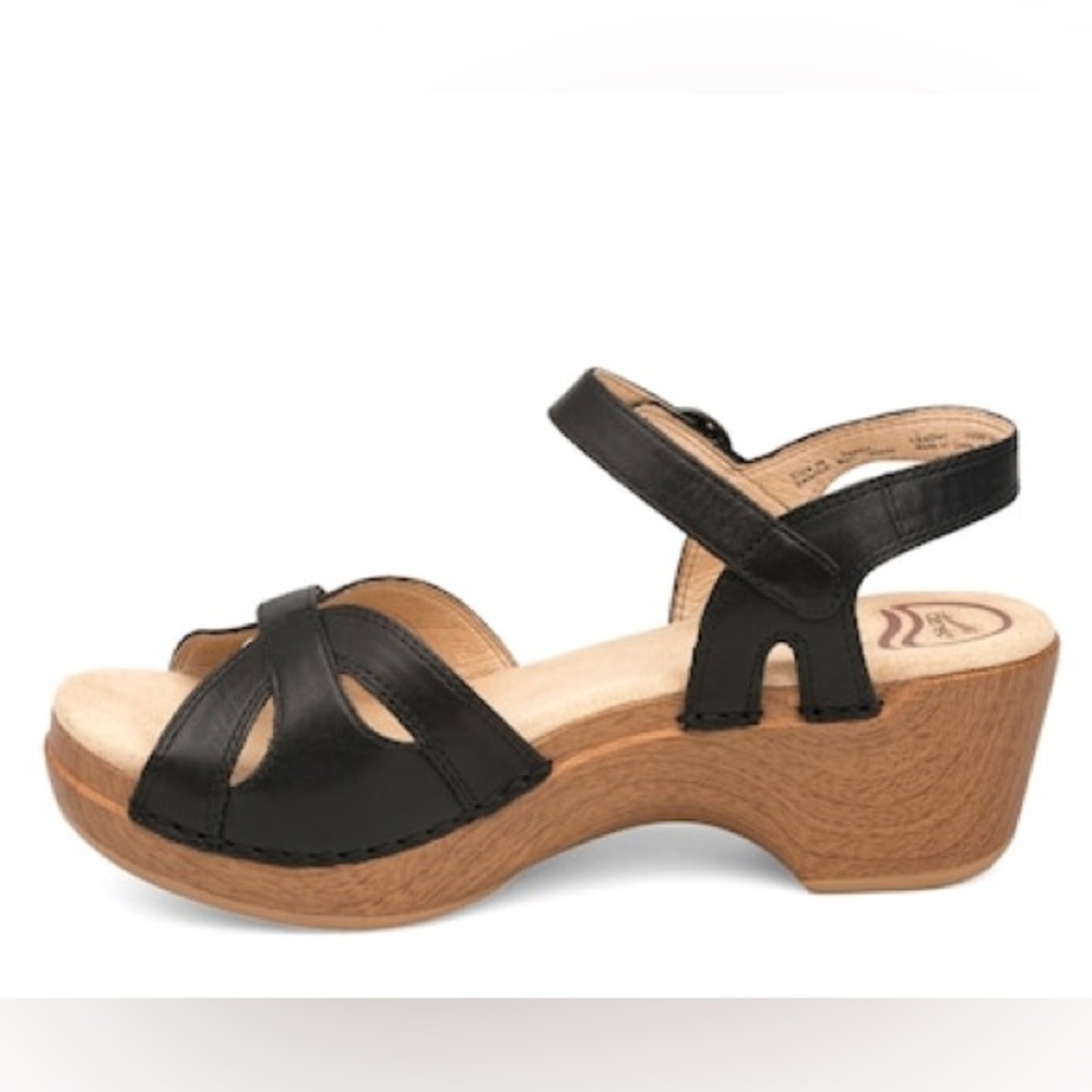 Womens Dansko Season Black Sandals